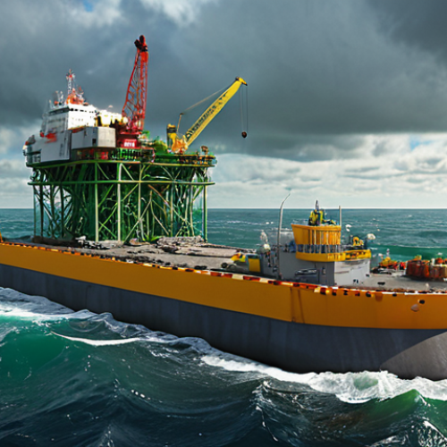 Home 4 **
"Offshore wave energy plant construction with visible environmental impact: disturbed seabed, construction vessels, steel and concrete materials. Focus on the 'grey reality' behind the green image, showcasing the lifecycle challenges. Cloudy sky, North Sea setting."
**