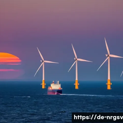 해양 재생에너지의 글로벌 투자 트렌드 - **Prompt: Majestic Offshore Wind Energy Hub in the North Sea**

    A breathtaking wide shot of a va...